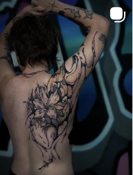 Large botanical back piece